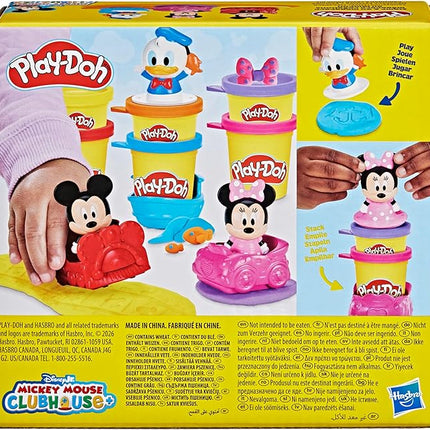 Play-Doh Disney Junior Mickey Mouse Clubhouse, Stamp & Go Megapack with Mickey, Minnie & Donald, Arts & Crafts Preschool Toys for Kids 2+
