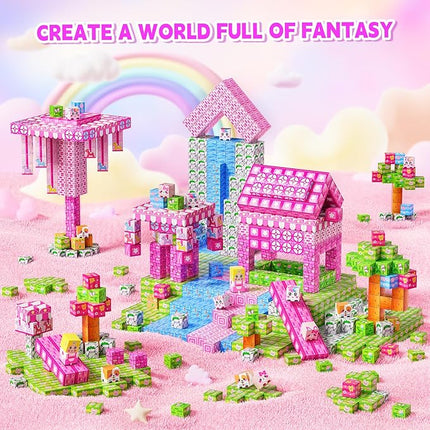 Magnetic Blocks,150PCS Magnetic Building Cube Game,Magnet Blocks Tiles Constructions Toys,STEM Educational Building Blocks for Kids,Christmas Birthday Gifts for Boys and Girls Age 3+ Years Old