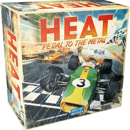 Asmodee HEAT: Pedal to the Metal Board Game - Intense Car Racing and Strategy Game, Fun Family Game for Kids and Adults, Ages 10+, 1-4 Players, 60 Minute Playtime