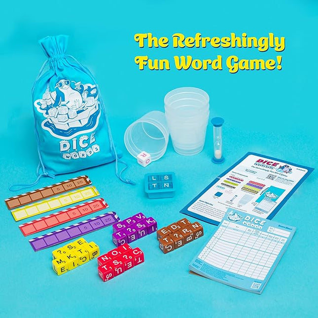 Thames & Kosmos Dice Words Tabletop Game | Family-Friendly Word Game for 2-4 Players Ages 8 & Up, 30 Minute Play Time | Simple Rules, Simultaneous Gameplay, Variants for New & Young Players