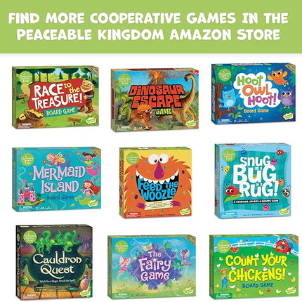 Peaceable Kingdom Feed The Woozle Cooperative Game for 2 to 5 Kids Ages 3+ - Learn Social Skills While Completing Physical Challenges