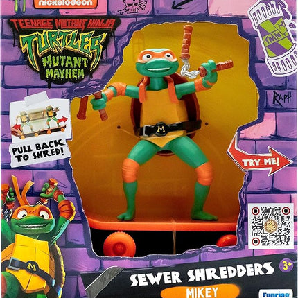 Teenage Mutant Ninja Turtles 5" Sewer Shredders Movie Edition Michelangelo Ages 3+ Shredding Action Figure