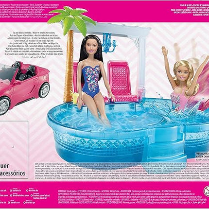 Barbie Glam Pool and Slide with Chairs, Chandelier and Smoothies