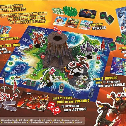 IELLO: King of Monster Island - Strategy Board Game, Sequel of The King of Line, Family, Play Cooperatively, Ages 10+, 1-5 Players, 60 Minutes
