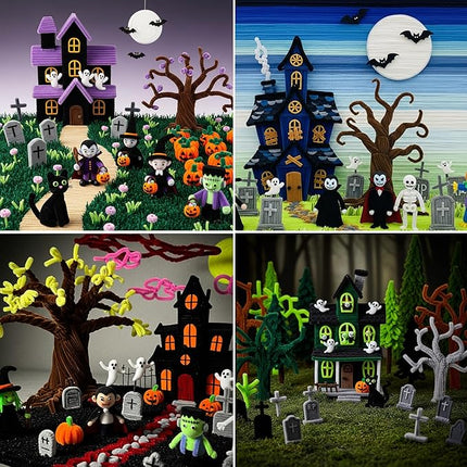 Caydo 1000Pieces Pipe Cleaners for Valentine's Day Decorations 40 Assorted Colored Chenille Stems with 100 Pieces Wiggle Eyes for Art and Crafts, Children’s Craft Supplies (6 mm x 12 inch)