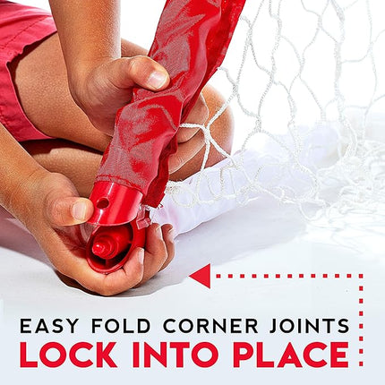 Franklin Sports - NHL Kids Folding Hockey Goals Set - (2) Street Hockey & Knee Hockey Goals - (2) Adjustable Youth Hockey Sticks, (2) Knee Hockey Sticks, (2) Mini Hockey Balls + (1) Street Hockey Ball