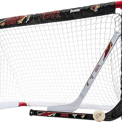 Franklin Sports NHL Mini Hockey Set - Kids Indoor Knee Hockey Goal, Ball, + 2 Stick Combo - Youth Team Indoor Toy Set - Official - Ages 3+