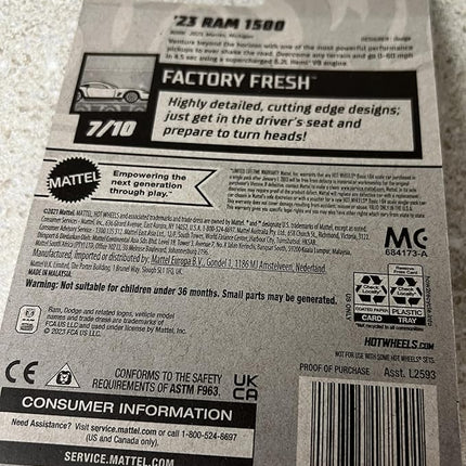 Hot Wheels Red 23 Ram 1500 97/250 Factory Fresh 7/10 New for 2024 ()