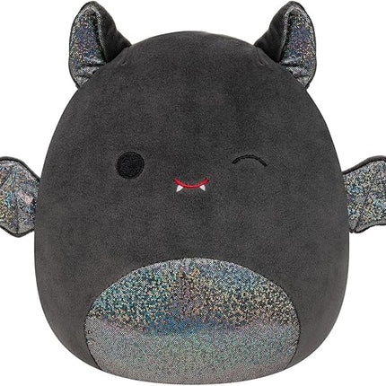 Squishmallows Original 8-Inch Emily Bat with Sparkly Ears and Belly - Medium-Sized Ultrasoft Official Jazwares Plush