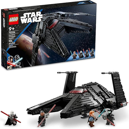 LEGO Star Wars Inquisitor Transport Scythe 75336 Buildable Toy Starship, OBI-Wan Kenobi Set, Ben Kenobi Minifigure with Blue and Double-Bladed Red Lightsabers