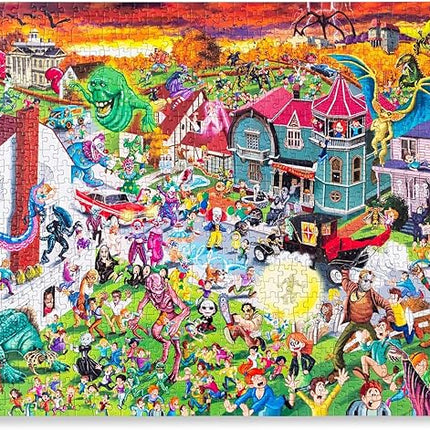 Horror Attack 1000-Piece Jigsaw Puzzle | Fun Brain Teaser, Toys & Games for Adults | 28 x 20 Inches