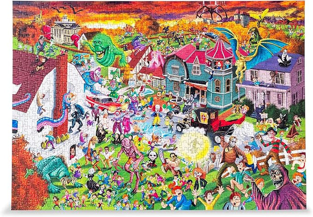 Horror Attack 1000-Piece Jigsaw Puzzle | Fun Brain Teaser, Toys & Games for Adults | 28 x 20 Inches