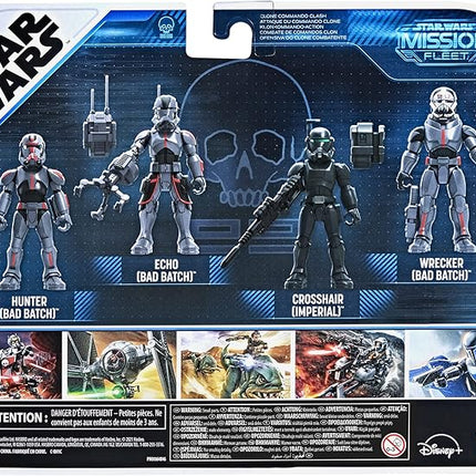 STAR WARS Mission Fleet Clone Commando Clash 2.5-Inch-Scale Action Figure 4-Pack with Multiple Accessories, Toys for Kids Ages 4 and Up