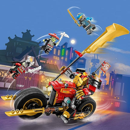 LEGO NINJAGO Kai’s Mech Rider EVO 71783, Upgradable Ninja Motorbike Toy, Mech Action Figure and 2 Bone Warrior Minifigures, Collectible Toys for Kids 7 Plus Years Old