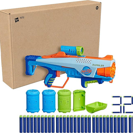 Nerf Elite Junior Rookie Pack, Easy Play Blaster, 32 Nerf Elite Darts, 4 Targets