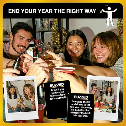 Buzzed Year Wrapped by Relatable – New Years Drinking Games That Elevate Your Holiday Party, Humorous and Conversational Games for Adults That Create a Memorable Experience