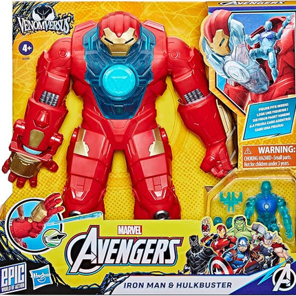 Marvel Avengers VenomVersus Epic World of Action Iron Man & Hulkbuster Armor Figure Set with Accessories, 4-Inch (10 cm) Super Hero Toys, Kids Ages 4+