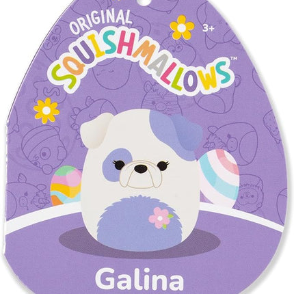 Squishmallows Original 14in Galina The Cream and Periwinkle Bulldog – Official Jazwares Easter Plush (Large)