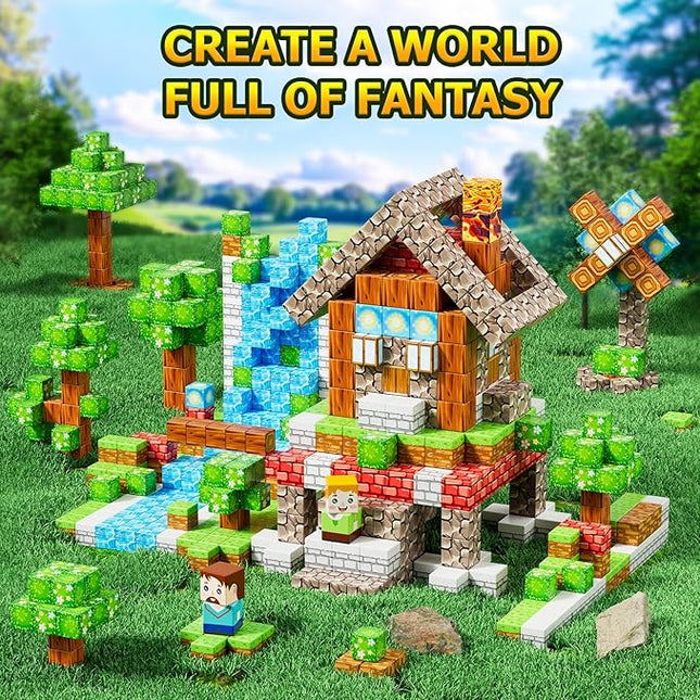 Magnetic Blocks, Magnetic Building Blocks,STEM Constructions Magnet Blocks for Kids, Boys and Girls Age 3+ Years Old, Building Toys Gifts for Kids 84PCS 1" Large Size