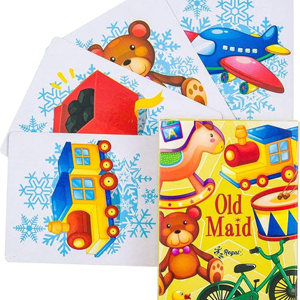 Regal Games Card Games for Kids - Go Fish, Crazy 8's, Old Maid, Slap Jack, Monster Memory Match, Snowball Fight - Holiday-Themed, Simple & Fun Classic Family Table Games - Games May Vary (6 Set)