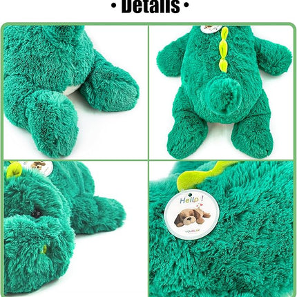 16" | 2 Pounds Green Dinosaur Weighted Stuffed Animals,Sensory Comfort Plush Throw Pillow Toy,Kawaii Plushies Hugging Toy Gifts for Kids & Adults (Dinosaur, 16 inch 2 Pounds)