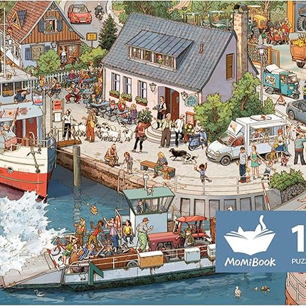 MOMIBOOK Puzzles for Adults 1000 Piece Jigsaw Puzzles of Let's Go! Set Sail, Painting Image Difficult Challenging Hard Impossible Puzzle, Cute Funny Toys & Games Christmas Birthday Gifts