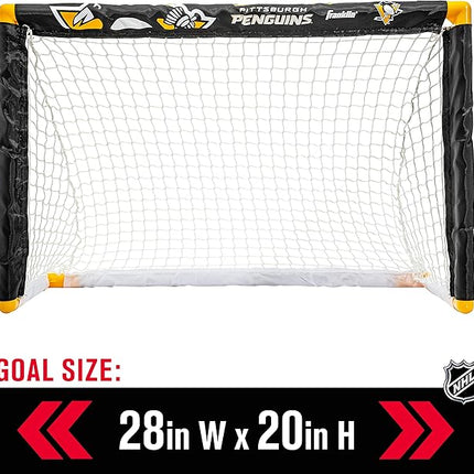 Franklin Sports NHL Mini Hockey Set - Kids Indoor Knee Hockey Goal, Ball, + 2 Stick Combo - Youth Team Indoor Toy Set - Official - Ages 3+