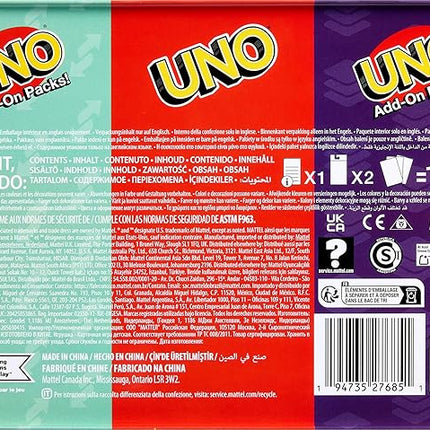 Mattel Games UNO Card Game with 2 Add On Packs & Collectible Tin for Kids, Adults & Family Game Night. 2 to 10 Players (Amazon Exclusive)