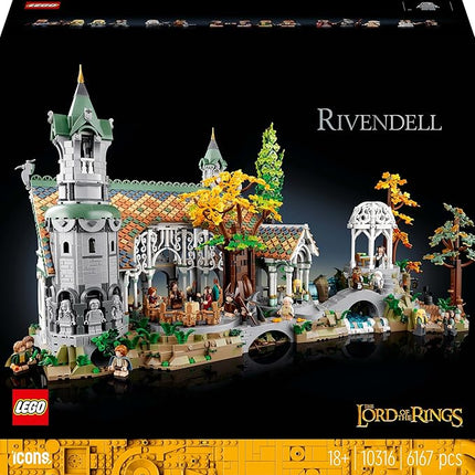 LEGO Icons The Lord of The Rings: Rivendell Building Model Kit for Adults, Construct and Display a Middle-Earth Valley with 15 Minifigures, A Great Gift for LOTR Fans and Movie-Lovers, 10316
