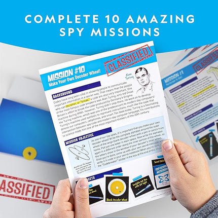 Blue Marble National Geographic Spy Science Kit - Kids Spy Activity Set, Complete 10 Secret Missions with Gadgets for Kids and Gear, Detective Kit, Science Kits, Pretend Play, Spy Halloween Costume