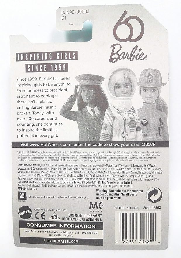 Hot Wheels Barbie 60 '14 Corvette Stingray