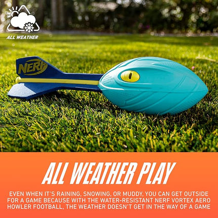 Nerf Vortex Aero Howler Neon Foam Ball, Classic Long-Distance Football, Flight-Optimizing Tail, Whistling Sound, Indoor & Outdoor Fun (Amazon Exclusive)