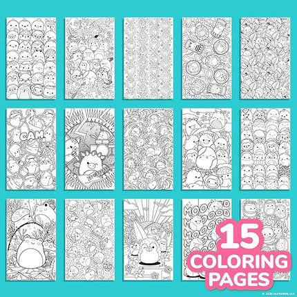 Original Squishmallows Color & Sketch Set, 15-Page Sketchbook, Color & Sketch Book, Sketch Pad, Drawing Pad for Kids, Coloring Books for Kids, Cute Coloring Books, Small Sketchbook, Coloring Book
