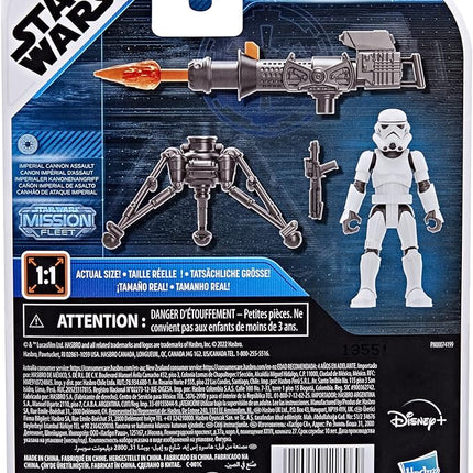 Star Wars Mission Fleet Gear Class Imperial Cannon Assault, 2.5-Inch-Scale Stormtrooper Action Figure, Toy for Kids Ages 4 and Up (F3786)