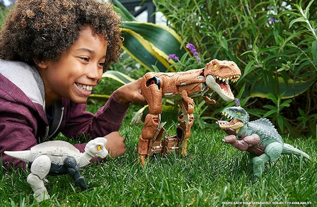Mattel Jurassic World Fierce Changers 2-in-1 Dinosaur Action Figure, Massive Stretch Toy Tranforms from Brachiosaurus to Indoraptor in 16 Steps