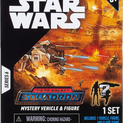 Star Wars Micro Galaxy Squadron Series 6 (6 Pack) Mystery Blind Box - Get Six 2.5" Vehicle or 1" Mini Figure - Officially Licensed - Authentic Collectible Toy - Gift for Boys, Girls, Kids, Teens - 8+