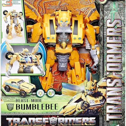 Transformers Toys Rise of The Beasts Movie, Beast-Mode Bumblebee Converting Toy with Lights and Sounds, Ages 6 and up, 10-inch