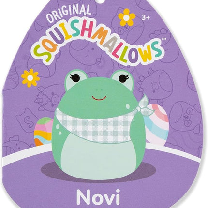 Squishmallows Original 5in Novi The Teal Frog with Gingham Bandana – Official Jazwares Plush (Little)