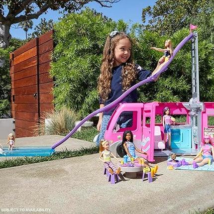 Barbie It Takes Two Stacie Doll & Accessories, Camping Playset with Doll, Pet Tent, Puppy, Sticker Sheet & Accessories