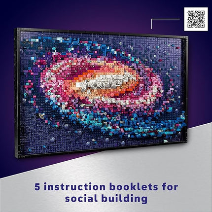 LEGO Art The Milky Way Galaxy Building Set - Space Decor DIY Kits for Adults for Bedroom Wall, Ages 18+ - Gift Ideas for Space Lovers, Men & Women - Includes Frame for Display - 31212
