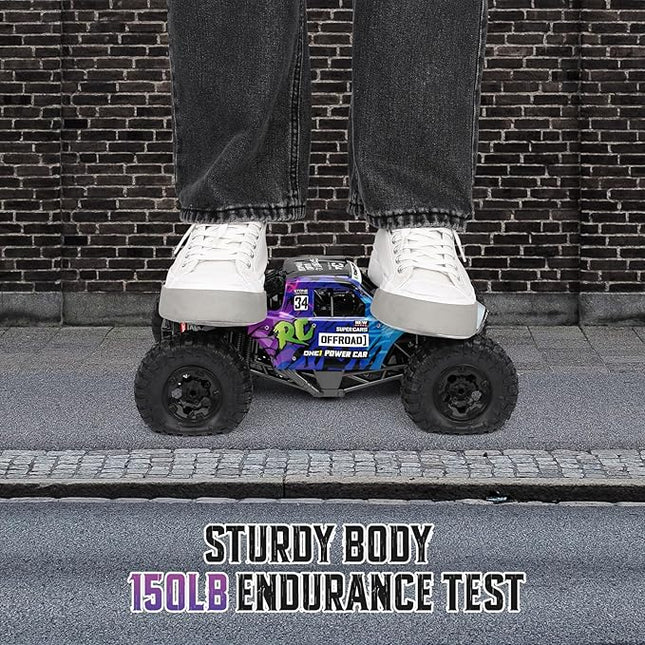 Remote Control Truck,1:12 4x4 Offroad Waterproof RC Trucks Large Amphibious Remote Control Car,Dual Motors Crawler Vehicle, Monster Toys with 2 Rechargeable Batteries, Best Gift for Kids Adults