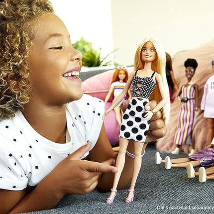 Barbie Fashionistas Doll with Long Blonde Hair - Polka Dot Outfit