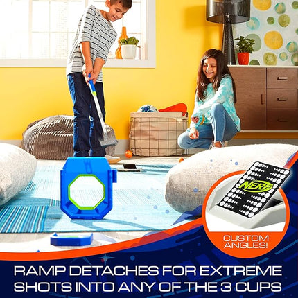 NERF Trick Shot Golf Set - Indoor + Outdoor Putting Trick Shot Kids Golf Set - Includes Putter, Balls, Ramp + Cups - All-in-One Toy for Kids