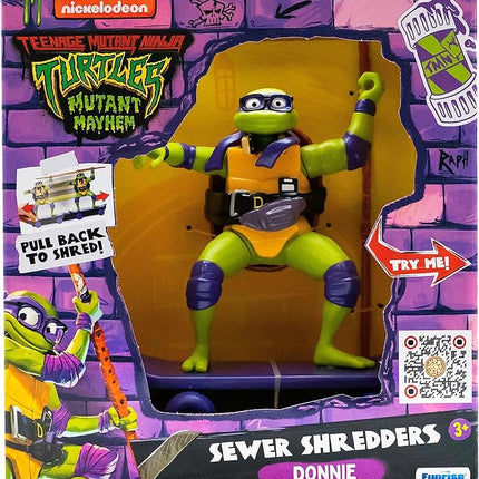 Teenage Mutant Ninja Turtles Toy, Donatello Sewer Shredder Pullback Skateboard, Mutant Mayhem TMNT Collectible Ninja Turtle, Ages 3+