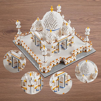 3950PCS Architecture and Collection Micro Building Blocks Set Taj Mahal Modle Kit Toy Present for Adults and Kids Ages of 14+