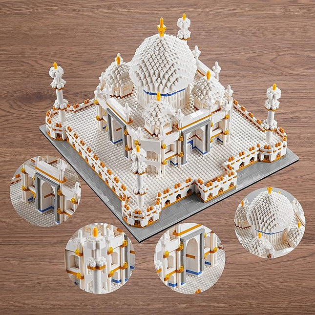 Micro Mini Blocks Architecture Taj Mahal Building Set Landmarks Collection Model Kits Idea Toys Present for Adults and Kids Age of 14+ 3950 PCS