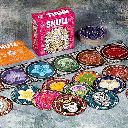 Asmodee Skull Party Game - Bluffing and Strategy Game, Family Fun for Kids & Adults, Ages 13+, 3-6 Players, 30 Minute Playtime