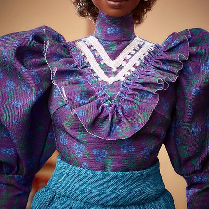 Barbie Inspiring Women Doll, Madam C.J. Walker Wearing Puff Sleeve Blouse, Full-Length Skirt & Accessories, Collectible with Doll Stand & Certificate of Authenticity