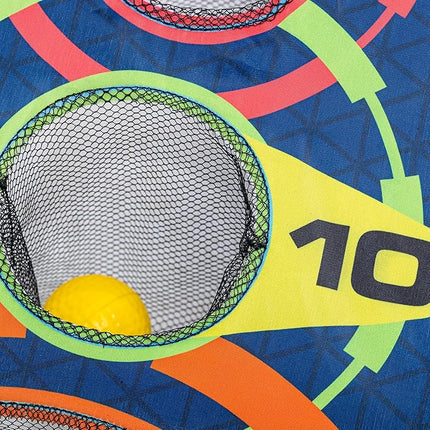 NERF Kids Bounce N Score Target Toss Game Set - Foam Ball Bouncing Game for Kids Ages 6+ - (6) Foam Bouncy Balls and (1) Scoring Target Included