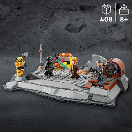 LEGO Star Wars OBI-Wan Kenobi vs. Darth Vader 75334 Building Toy Set - Features 4 Minifigures with Lightsabers for Buildable Battles, Great Collectible Gift for Kids, Boys, and Girls Ages 8+